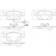 Тормозные колодки дисковые, комплект BREMBO P85153N 1439859698 0DOWPG 9