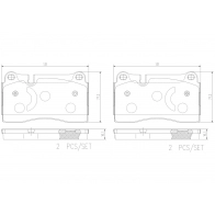 Тормозные колодки дисковые, комплект BREMBO P85159N 1439859701 LPFZ 2