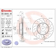 Тормозной диск BREMBO 575 30ZZ 09.B343.4X 1440109205