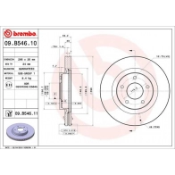 Тормозной диск BREMBO FU2T C 09.B546.11 1440109218