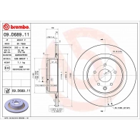 Тормозной диск BREMBO NJF6R M 09.D689.11 1440109286