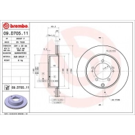 Тормозной диск BREMBO J RXNQ 09.D705.11 1440109291