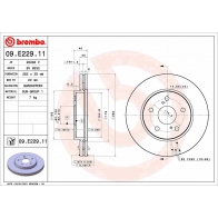 Тормозной диск BREMBO 1440109340 JDHC6 X 09.E229.11