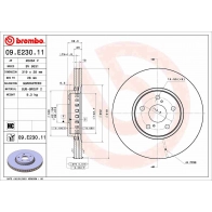 Тормозной диск BREMBO Lexus RX (XU30) 2 Внедорожник 3.3 330 (MCU38) 232 л.с. 2003 – 2005 OF RZK2U 09.E230.11