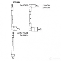 Высоковольтные провода зажигания, комплект BREMI SIS7 UH Renault Trafic (TXW) 1 Автобус 1.7 68 л.с. 1992 – 1994 600194 4017534096511