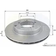 Тормозной диск COMLINE Mitsubishi Lancer 9 (CS3A) Седан 2.0 EVO VIII (CT9A) 280 л.с. 2003 – 2005 ADC0358V HM2SS6 X