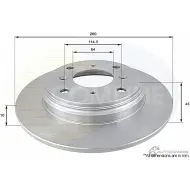 Тормозной диск COMLINE BZVPPY F Honda Prelude 5 (BB6, 8, 9) Купе ADC0525