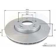 Тормозной диск COMLINE ADC0550V 1PC3 9 Honda Accord 7 (CL, CN) Седан 2.2 i CTDi (CN1) 140 л.с. 2004 – 2008