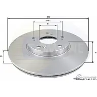 Тормозной диск COMLINE ADC0558V IR E12C1 Honda Accord 8 (CU, CW, TF) 2007 – 2012