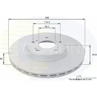 Тормозной диск COMLINE ADC0568V B415 M Honda CR-V 2 (RD) Кроссовер 2.2 CTDi (RD9) 140 л.с. 2005 – 2006