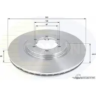 Тормозной диск COMLINE Kia Magentis (GD, MS) 1 2000 – 2005 6M2MAK F ADC1084V