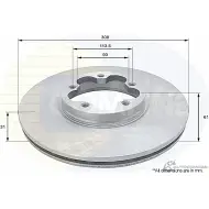 Тормозной диск COMLINE ERLX H ADC1266V Ford Transit 8 (V363) 2013 – 2020