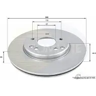 Тормозной диск COMLINE G ZPCCQ ADC1603V Mercedes E-Class (S210) 2 Универсал 3.2 E 320 T (265) 224 л.с. 1996 – 2003