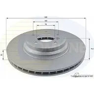 Тормозной диск COMLINE Y0 V1H Bmw 3 (E90) 5 Седан 3.0 335 i 326 л.с. 2006 – 2011 ADC1763V