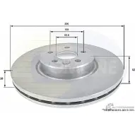Тормозной диск COMLINE ADC1924V Volvo V60 2 (225) 2018 – 2020 6WA53 Y