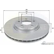 Тормозной диск COMLINE V E0IS1G Chrysler PT Cruiser 1 (PT) Универсал 2.0 141 л.с. 2000 – 2004 ADC2311V