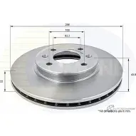 Тормозной диск COMLINE ADC2408V Hyundai Solaris (RB) 1 Седан 1.4 101 л.с. 2010 – наст. время X1W6 3