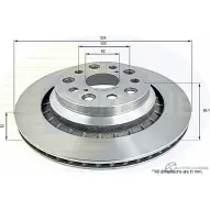 Тормозной диск COMLINE 1CZ W8LN ADC2507V Lexus LS (XF40) 4 Седан 4.6 460 (USF40) 388 л.с. 2012 – 2024