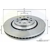 Тормозной диск COMLINE ADC2510V SXB WOBX Lexus LS (XF40) 4 Седан 4.6 460 (USF40) 388 л.с. 2012 – 2024