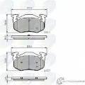 Тормозные колодки дисковые, комплект COMLINE 21597, 21600 PQ0Y0 CBP01080 Renault Megane (KA) 1 Универсал 1.8 16V (KA0S. KA12. KA1A. KA1M. KA1R) 115 л.с. 2001 – 2003