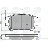 Тормозные колодки дисковые, комплект COMLINE 2 3939 CBP01212 FNWX0C2 2917036