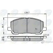 Тормозные колодки дисковые, комплект COMLINE 2917078 H6INA 23 703 CBP01507