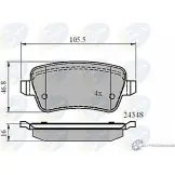 Тормозные колодки дисковые, комплект COMLINE 2917131 CBP01630 243 48 BOHXZN