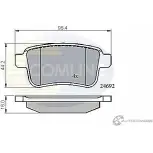 Тормозные колодки дисковые, комплект COMLINE F2LA0KI CBP01715 2469 2 2917151