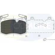 Тормозные колодки дисковые, комплект COMLINE 3SKM5N 24 478 2917220 CBP02109