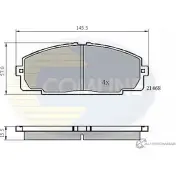 Тормозные колодки дисковые, комплект COMLINE 214 68 CBP0459 1FOTKHE Toyota Hilux (N140, 50, 60, 70) 6 Пикап 2.7 4WD (RZN140. RZN169) 150 л.с. 1997 – 2000