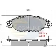 Тормозные колодки дисковые, комплект COMLINE 21980 23597, 23598 CBP0704 2917421