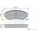 Тормозные колодки дисковые, комплект COMLINE 2917464 CBP0826 234 87 VPOA4WW