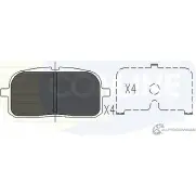 Тормозные колодки дисковые, комплект COMLINE 2917574 CBP11539 3Y9F2 2 1888