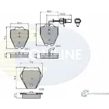 Тормозные колодки дисковые, комплект COMLINE 23119, 23280, 23830 63Z16Y 2917604 CBP11771