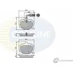 Тормозные колодки дисковые, комплект COMLINE CBP1224 21237, 21514 07PPP 2917631