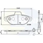 Тормозные колодки дисковые, комплект COMLINE CBP22200 X8EKLQ 2917723 214 36
