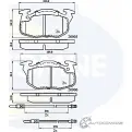 Тормозные колодки дисковые, комплект COMLINE Peugeot 405 2 (4B) Седан 1.6 92 л.с. 1992 – 1994 20905, 20906 EYN6K CBP2416