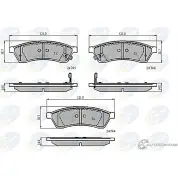 Тормозные колодки дисковые, комплект COMLINE UXSBCD2 CBP31568 2917818 24744, 24745, 24746