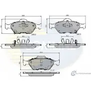 Тормозные колодки дисковые, комплект COMLINE 23202, 24022, 24023 R4Y1FKN 2917840 CBP31637