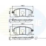 Тормозные колодки дисковые, комплект COMLINE Mazda 6 (GJ, GL) 3 Универсал 2.2 D AWD 184 л.с. 2018 – наст. время ECQ4P CBP32237 25 725