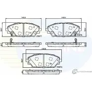 Тормозные колодки дисковые, комплект COMLINE CBP32242 Mazda CX-3 (DM) 2 Кроссовер SKYACTIV-G M Hybrid (DM5W, 6W) 150 л.с. 2020 – 2024 25875, 25876, 25877 MZUD4