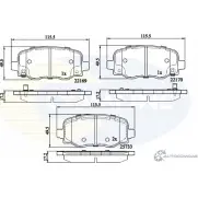 Тормозные колодки дисковые, комплект COMLINE BB8QV Fiat 500X (334) 1 Кроссовер 1.4 LPG 120 л.с. 2017 – 2024 CBP32303 22169, 22170, 25733