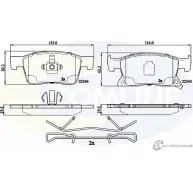 Тормозные колодки дисковые, комплект COMLINE 6GUAJ6 CBP32309 22345, 22346 Opel Astra (K) 5 Универсал 1.4 Turbo (35) 100 л.с. 2015 – 2024