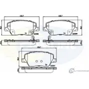 Тормозные колодки дисковые, комплект COMLINE I3283 Fiat Tipo (356) 2 Универсал 1.6 D (356WxG11) 114 л.с. 2016 – 2024 CBP32324 22397, 22398, 22399