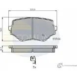 Тормозные колодки дисковые, комплект COMLINE 2918022 13M1T2 233 14 CBP3475