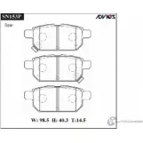 Тормозные колодки дисковые, комплект ADVICS SN153P 8KY2 04 1422985724