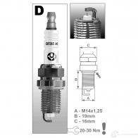 Свеча зажигания серебряная silver BRISK DR14YS 1352 3279699 Set 4 - EAN 85 95001 30010 2 - Изображение 2