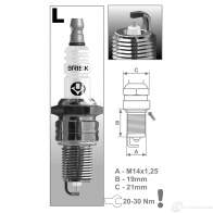 Свеча зажигания серебряная silver BRISK 3279770 Set 4 - EAN 85 95001 31209 9 1465 LR17YS-9 - Изображение 2