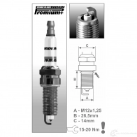 Свеча зажигания иридиевая iridium premium plus BRISK 1708 P11 3279833 Set 4 - EAN 85 95001 31882 4 - Изображение 2