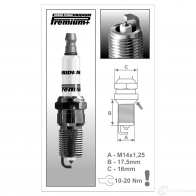 Свеча зажигания иридиевая iridium premium plus BRISK 1928 3279864 P25 Set 4 - EAN 85 95001 32321 7 - Изображение 2